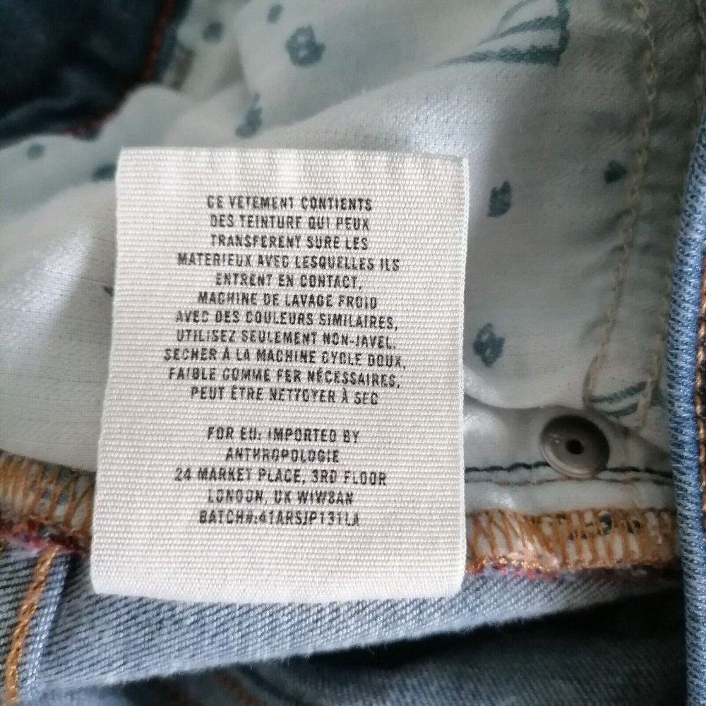 1921 Pilcro & The Letterpress Womens Blue Mid Rise Skinny Denim Jeans Size 29 - Picture 8 of 8